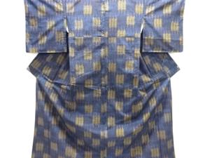 抽象模様織り出し手織り紬着物